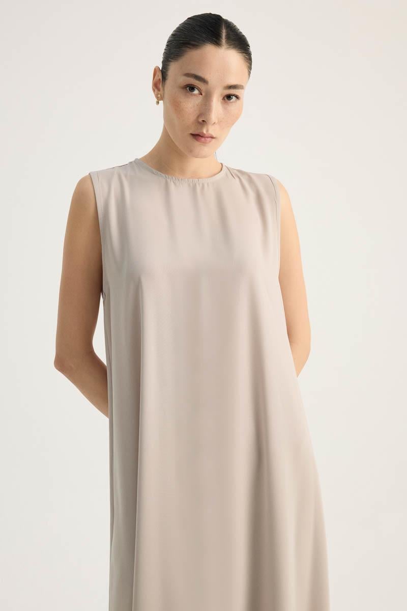 Nervür Detaylı Abaya Takım Taş