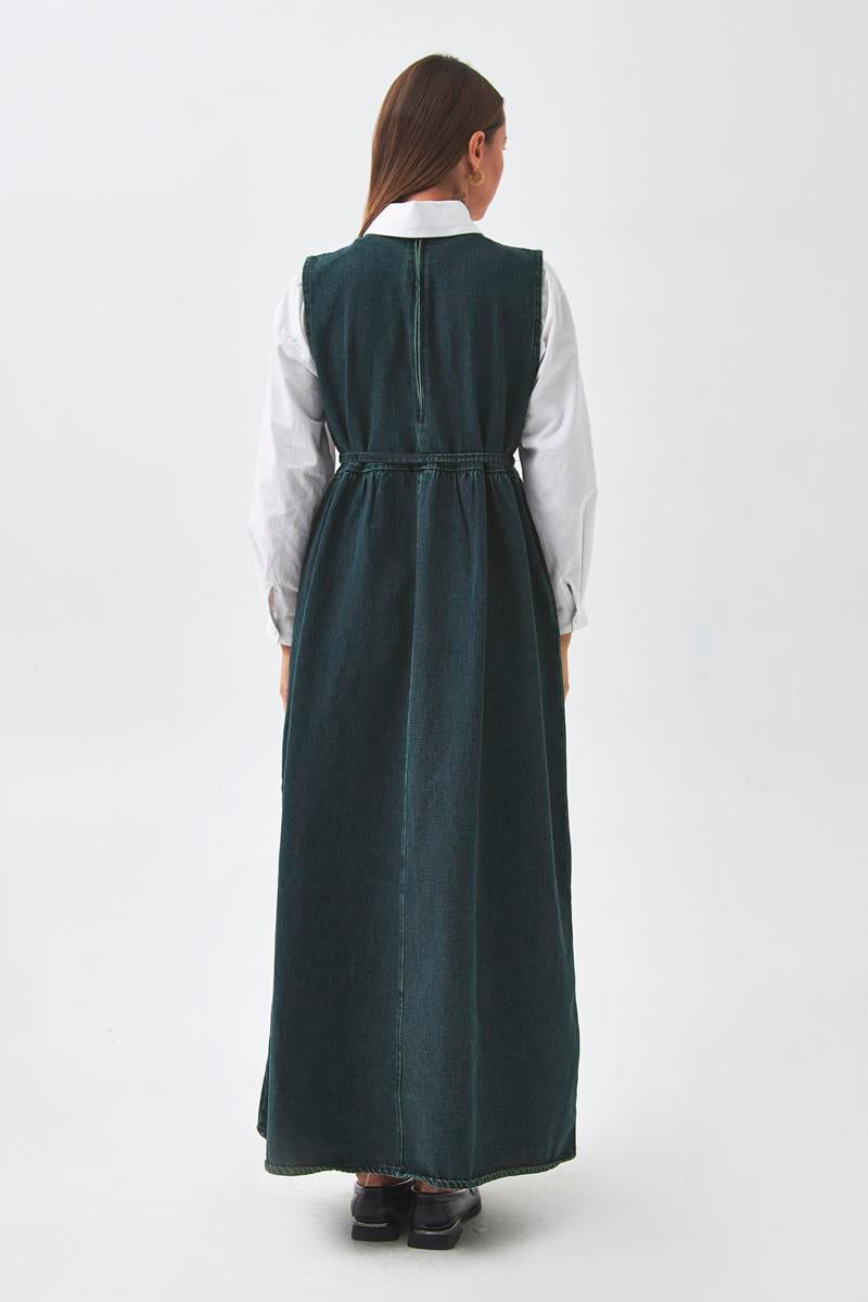 Nervürlü Denim Jile Koyu Mavi