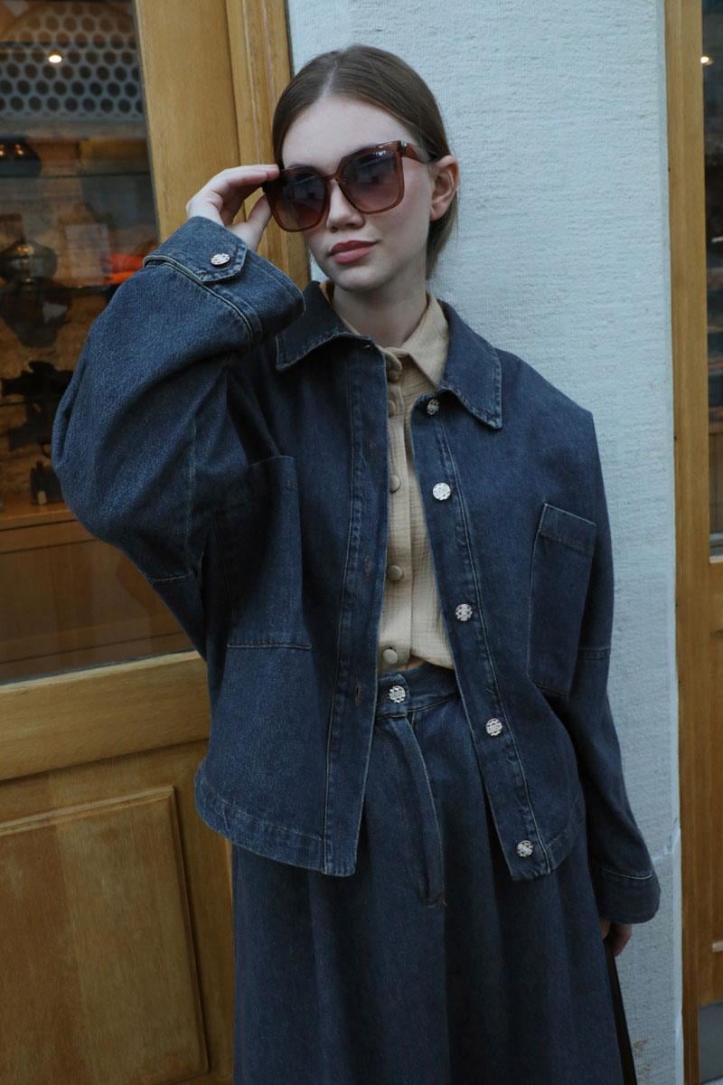 Oversize Denim Ceket