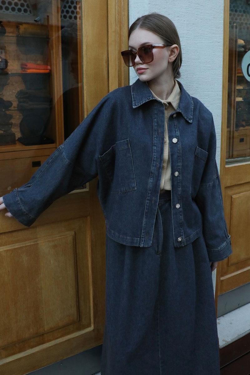 Oversize Denim Ceket