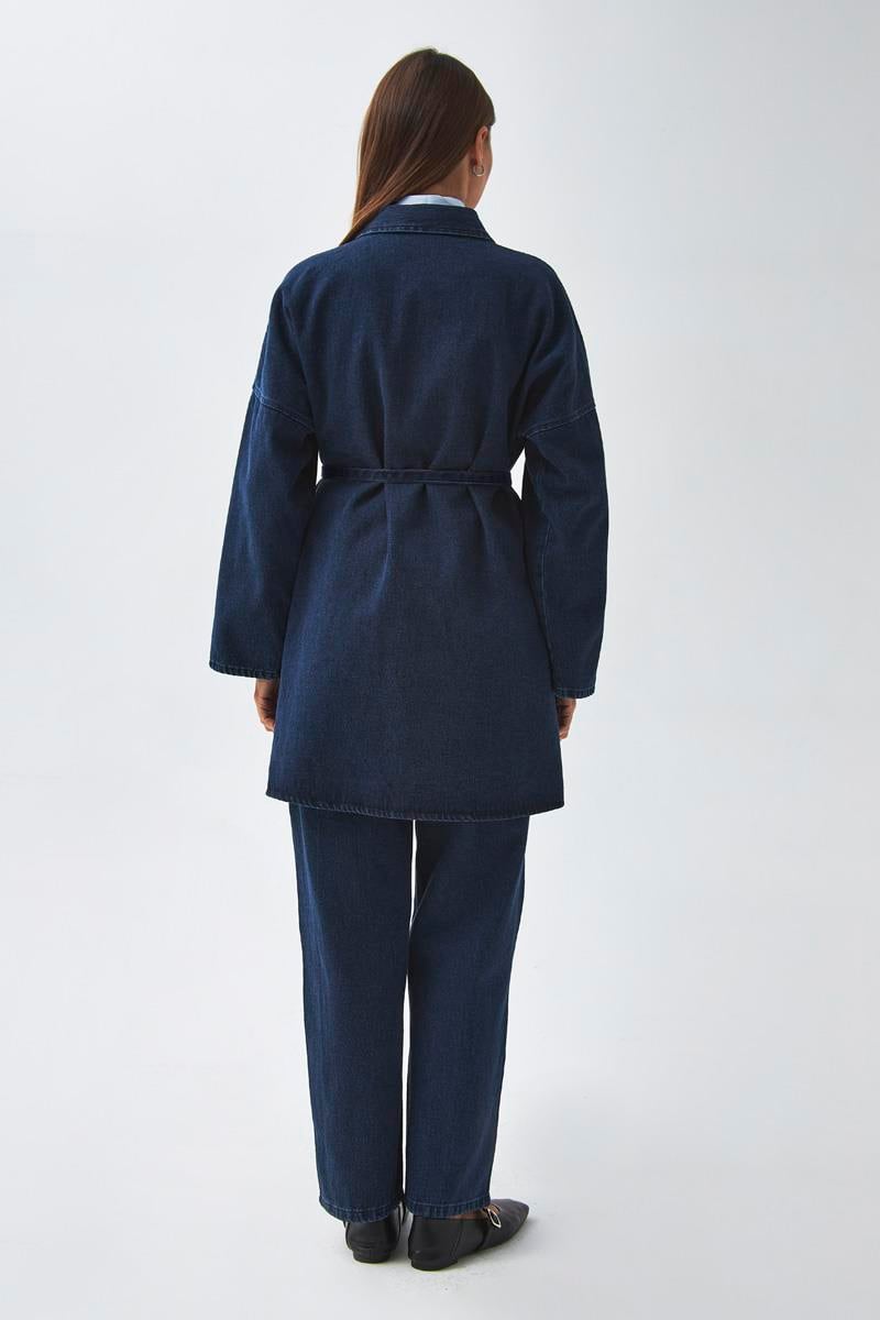 Oversize Denim Gömlek Açık Mavi