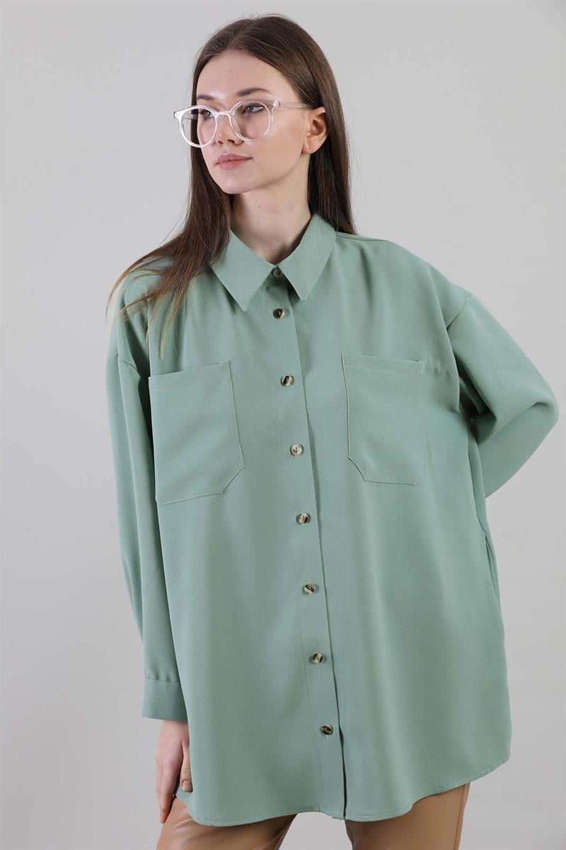Oversize Gömlek Mint