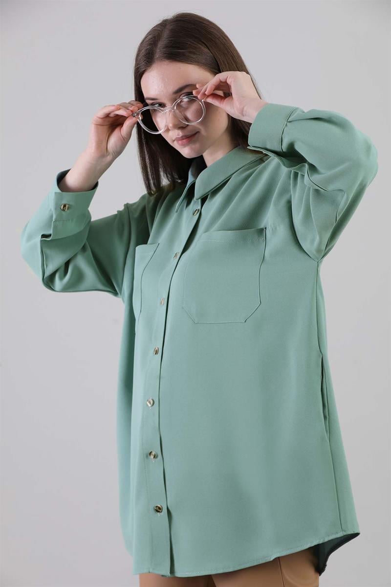 Oversize Gömlek Mint