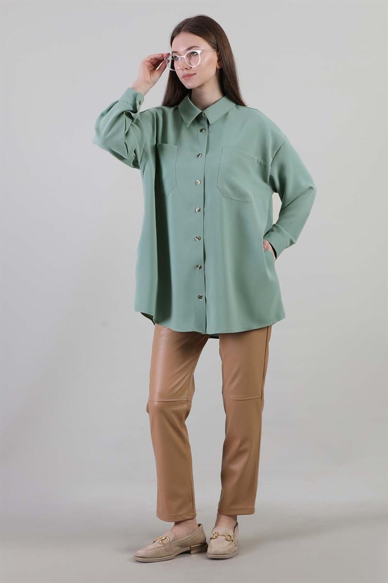 Oversize Gömlek Mint