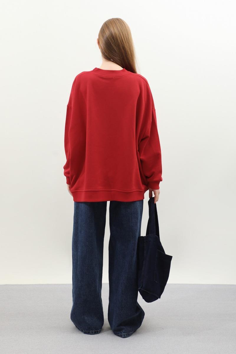 Oversize Sweat Kırmızı