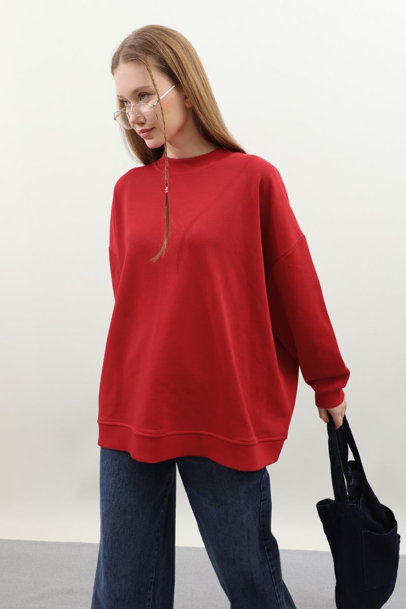 Oversize Sweat Kırmızı