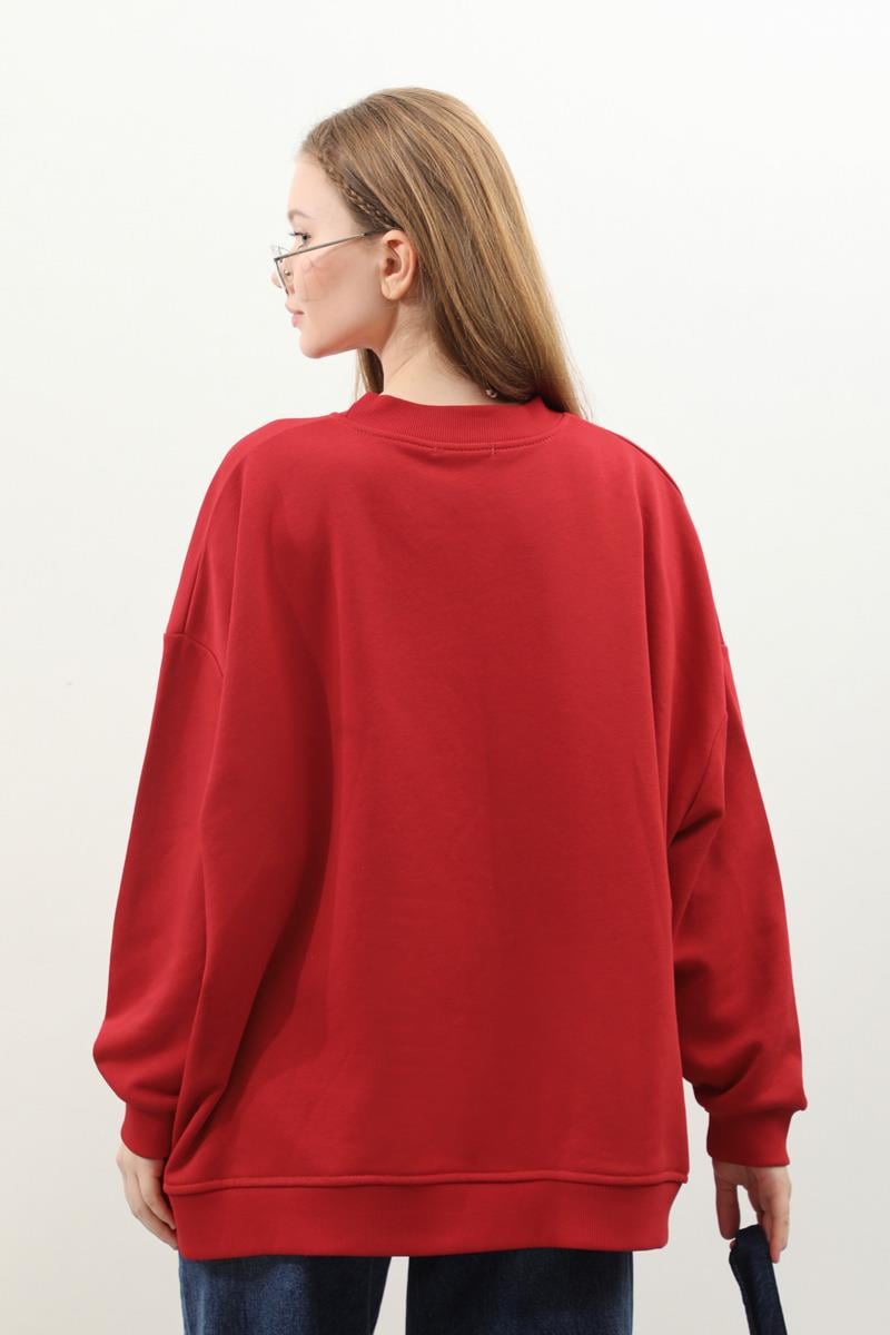 Oversize Sweat Kırmızı