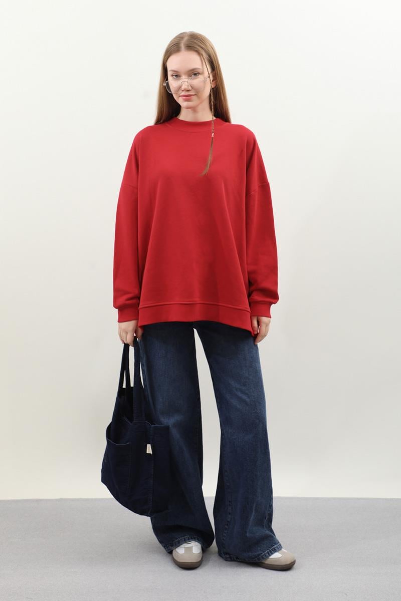 Oversize Sweat Kırmızı