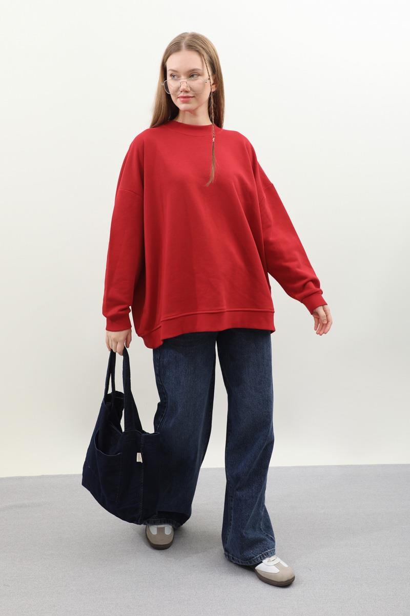 Oversize Sweat Kırmızı