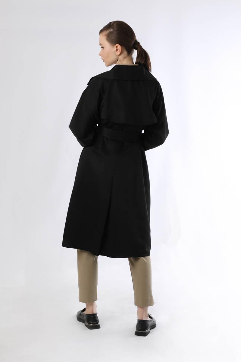 Oversize Trençkot Siyah