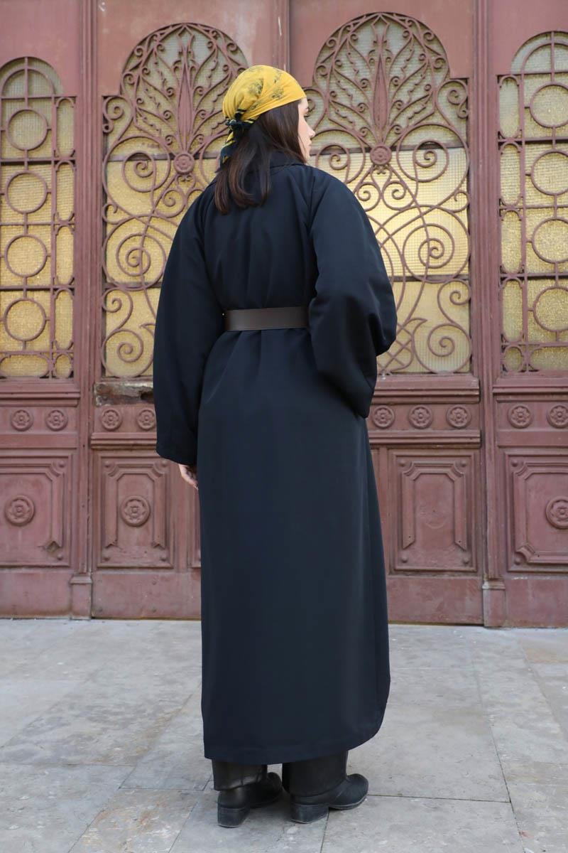 Oversize Vintage Trençkot Siyah