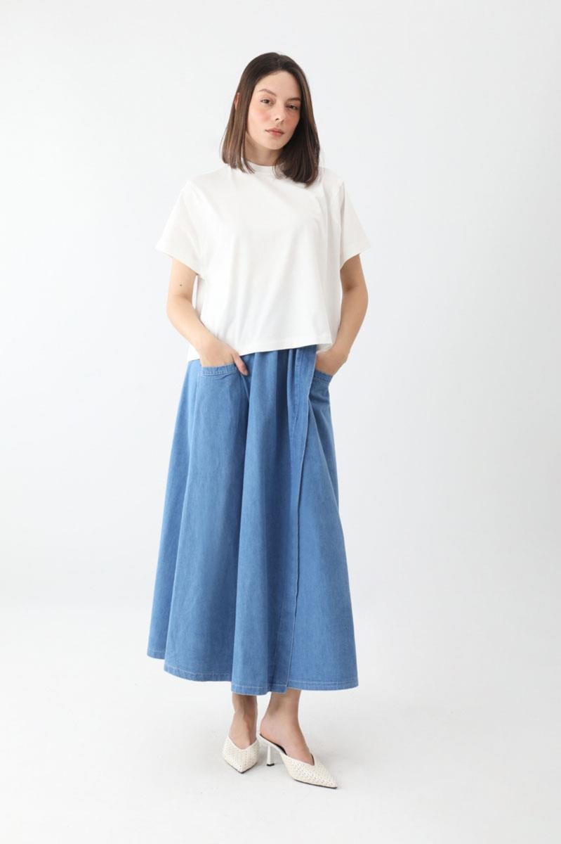 Pamuklu Kısa Kollu Tişört Beyaz