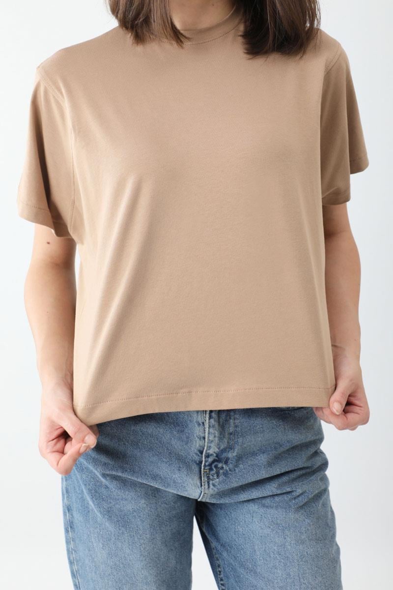 Pamuklu Kısa Kollu Tişört Camel