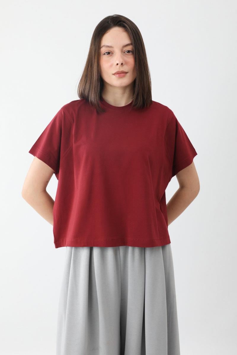 Pamuklu Kısa Kollu Tişört Kırmızı