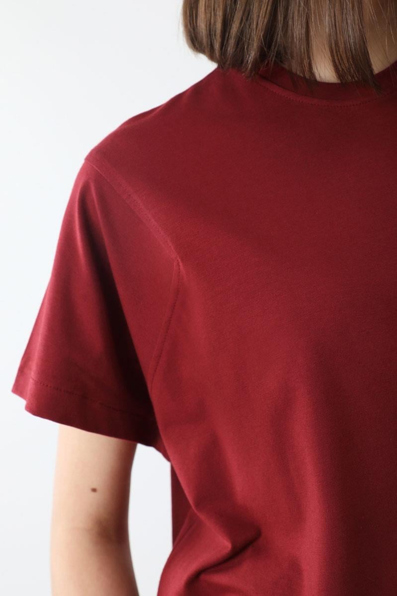 Pamuklu Kısa Kollu Tişört Kırmızı