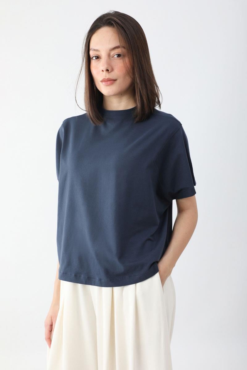 Pamuklu Kısa Kollu Tişört Lacivert