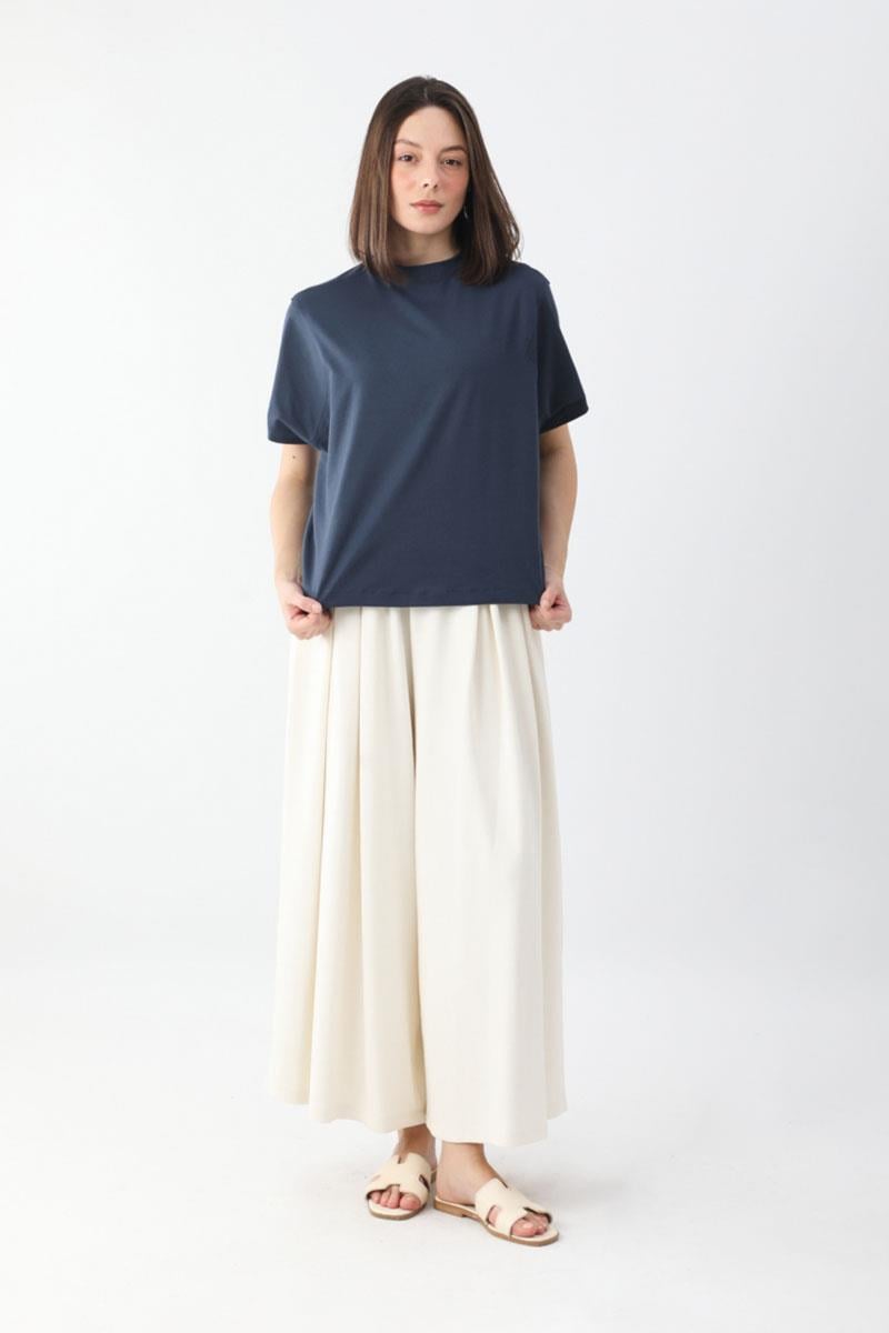 Pamuklu Kısa Kollu Tişört Lacivert