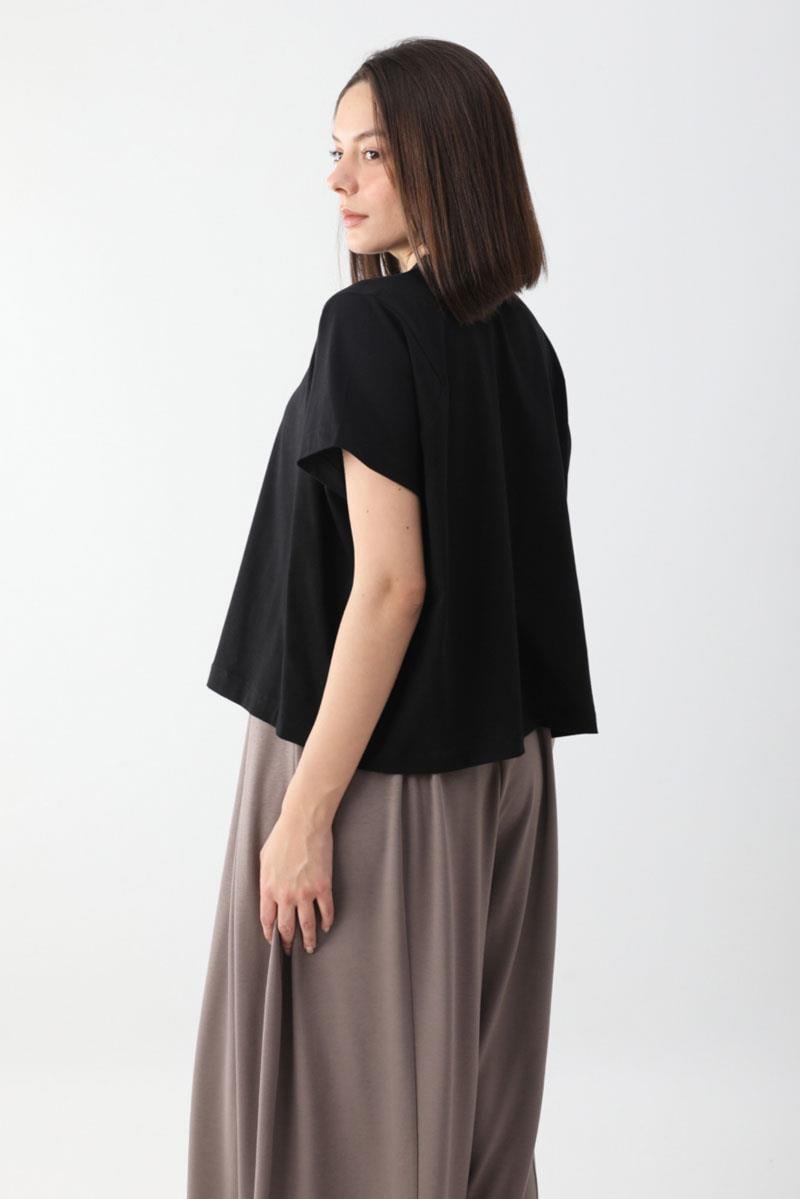 Pamuklu Kısa Kollu Tişört Siyah