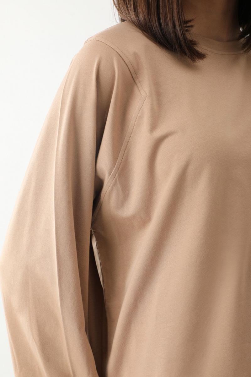 Pamuklu Uzun Kollu Tişört Camel