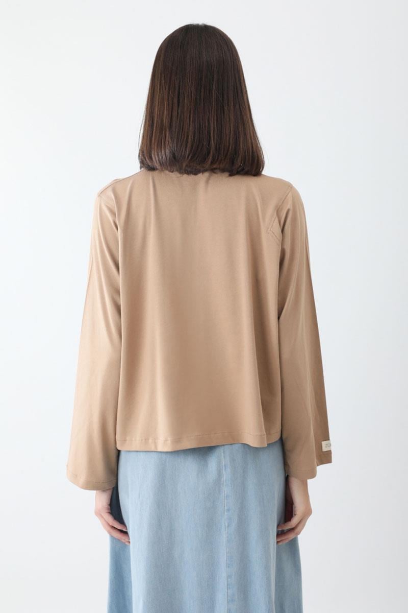 Pamuklu Uzun Kollu Tişört Camel