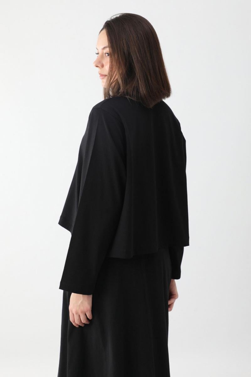 Pamuklu Uzun Kollu Tişört Siyah