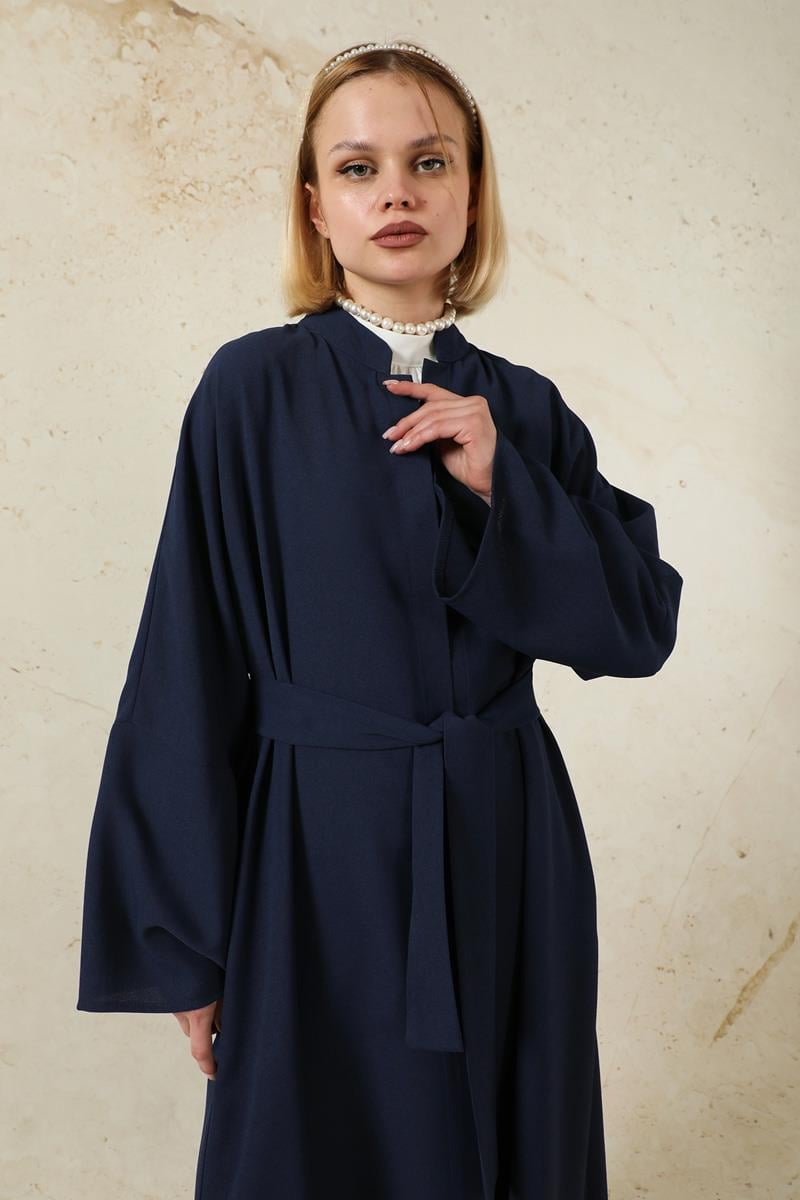 Pantolonlu Abaya Takım Lacivert