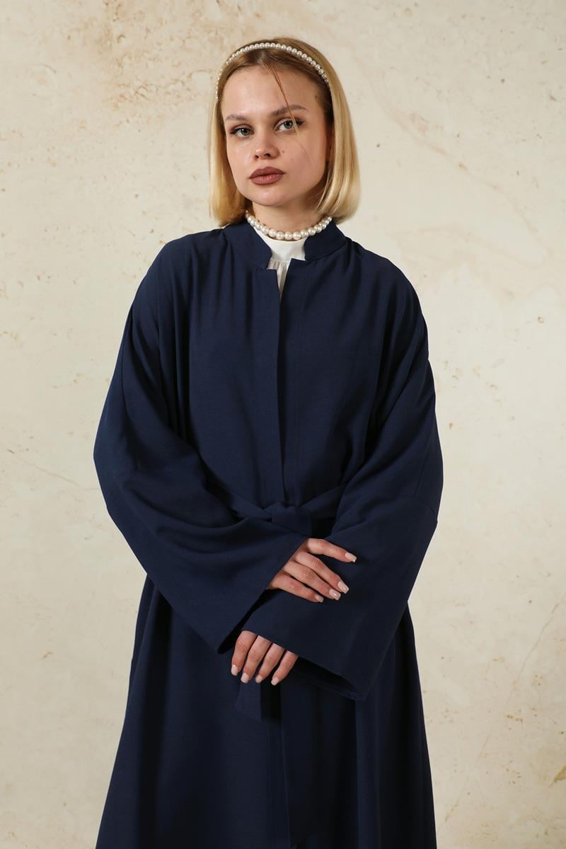 Pantolonlu Abaya Takım Lacivert