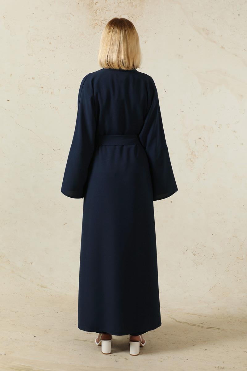 Pantolonlu Abaya Takım Lacivert