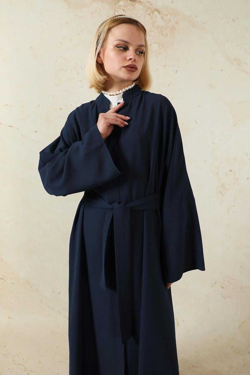 Pantolonlu Abaya Takım Lacivert