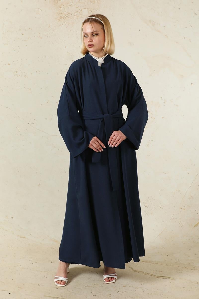 Pantolonlu Abaya Takım Lacivert