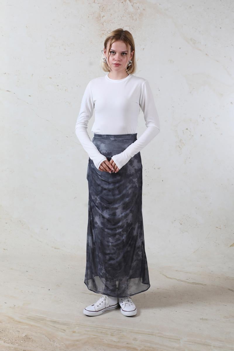 Parmaklı Düz Body Ekru