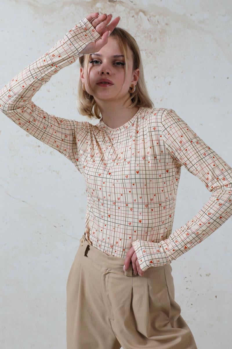 Parmaklı Kalp Body Siyah