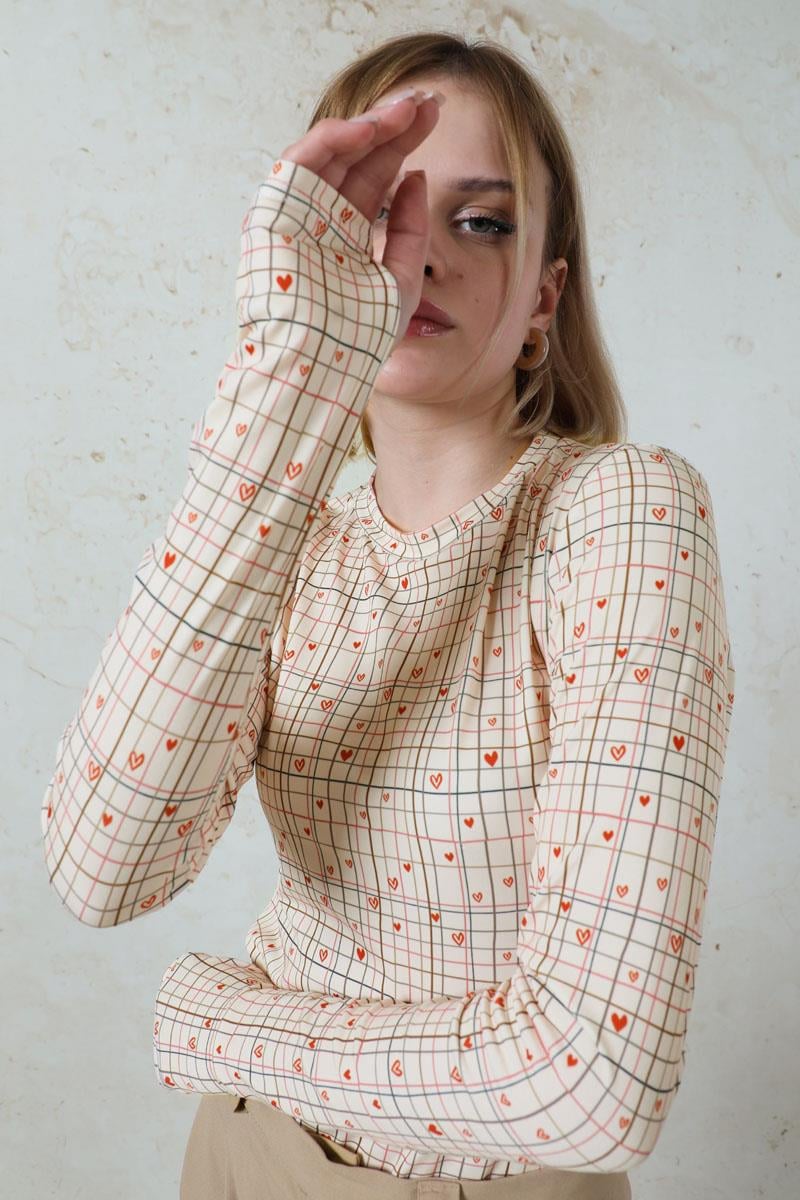 Parmaklı Kalp Body Siyah