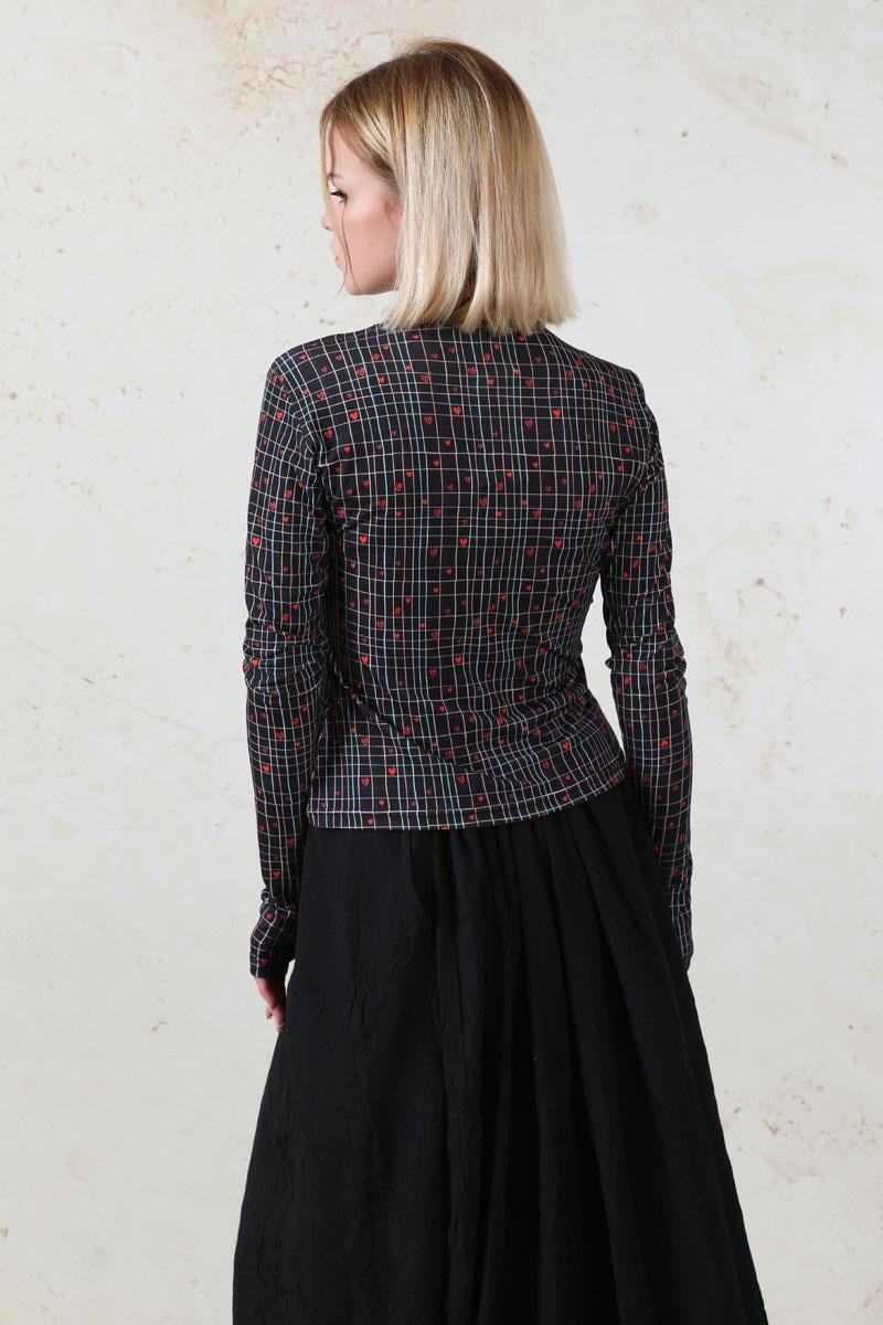 Parmaklı Kalp Body Siyah