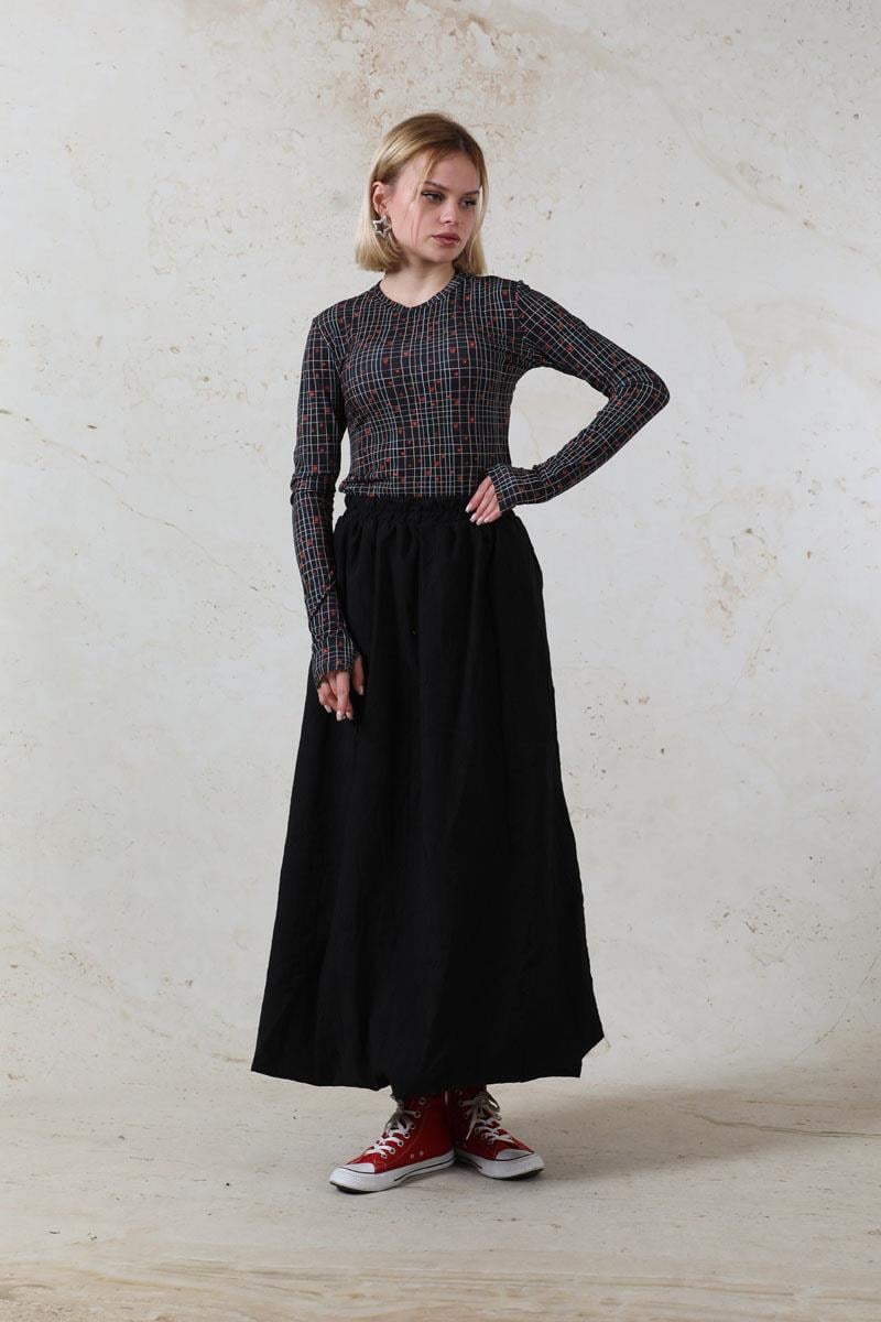 Parmaklı Kalp Body Siyah