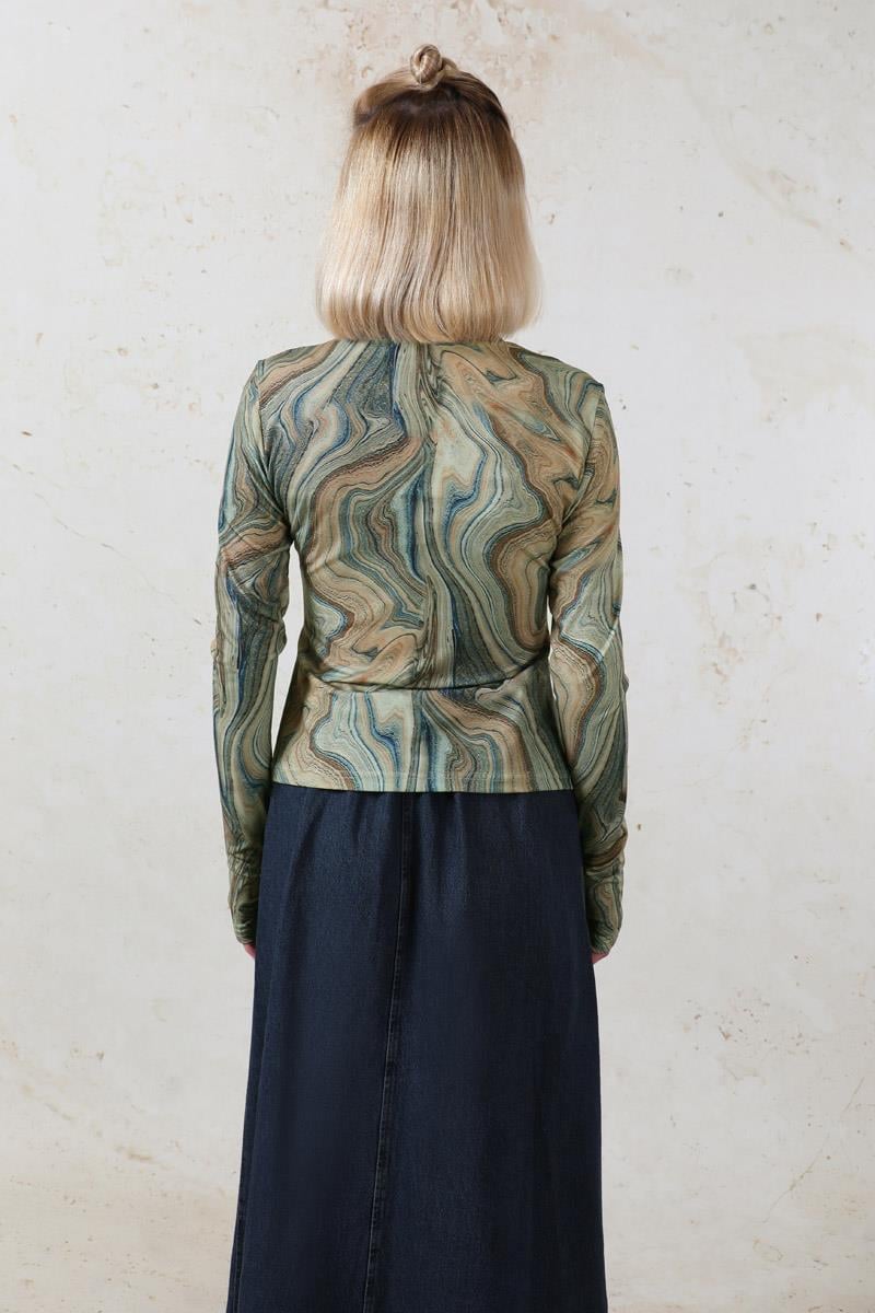 Parmaklı Soyut Body Yeşil