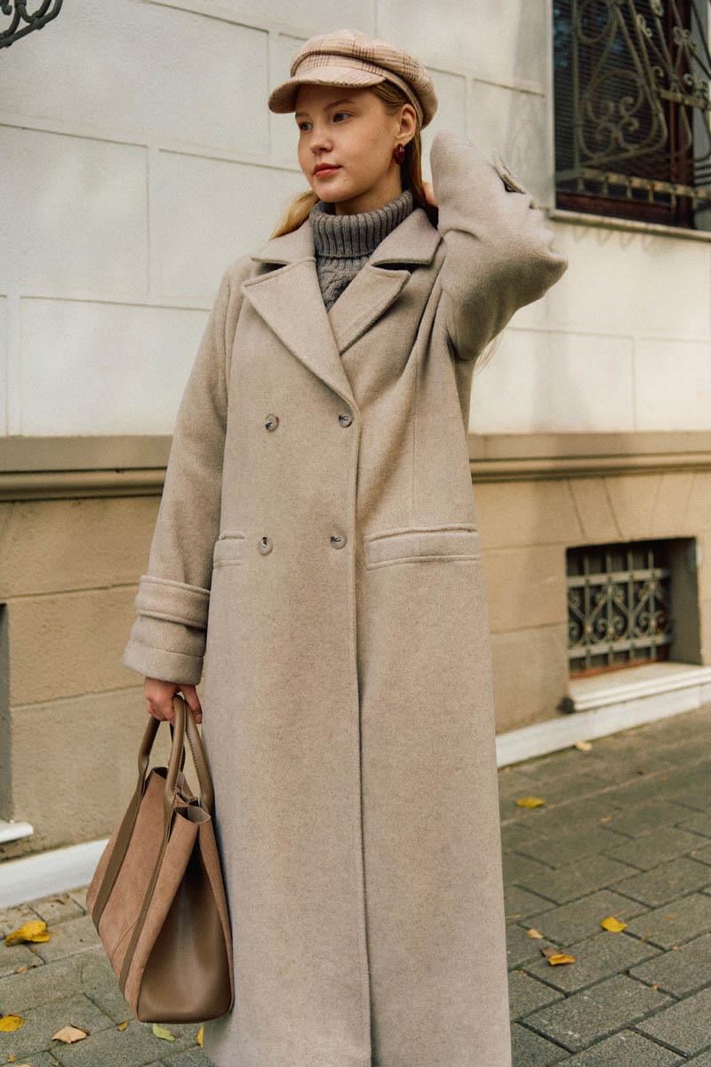 Pens Detaylı Kruvaze Kaban Taş