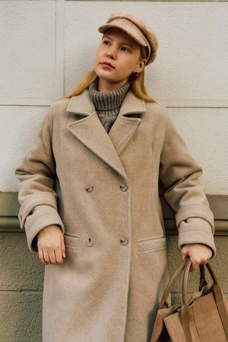 Pens Detaylı Kruvaze Kaban Taş