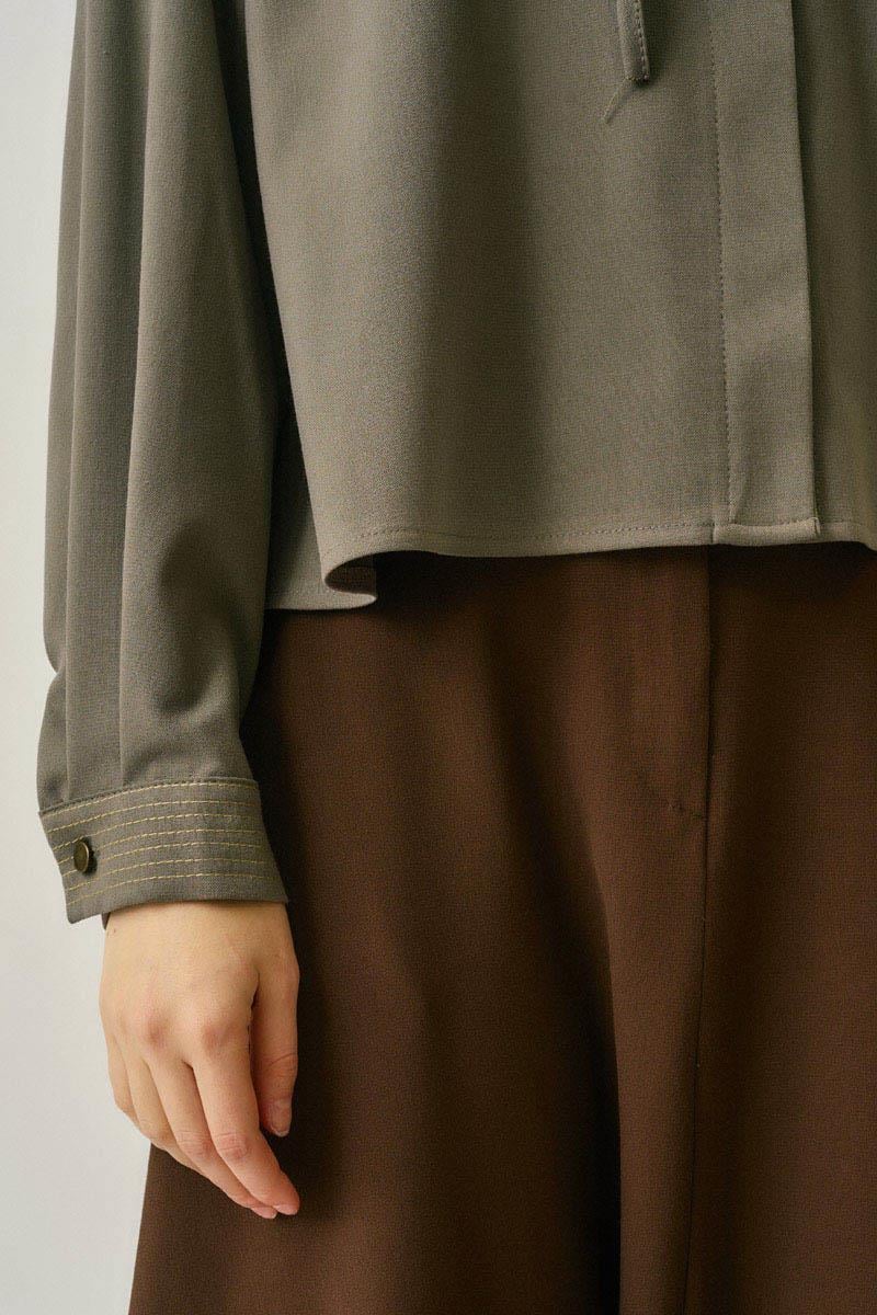 Pile Dikişli Gömlek Çağla Yeşili