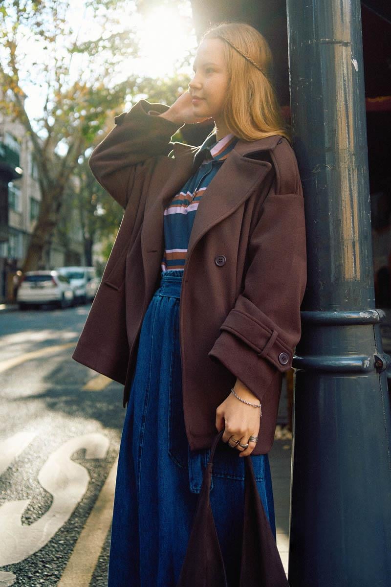 Premium Kısa Kaban Koyu Mürdüm