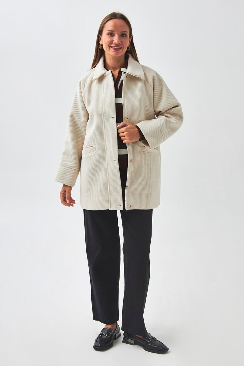 Reglan Kol Kısa Kaban Ekru