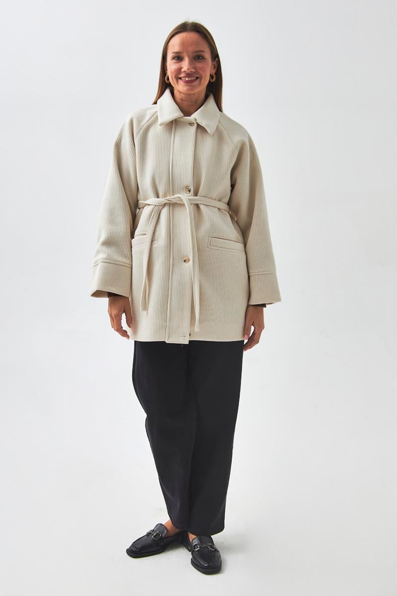 Reglan Kol Kısa Kaban Ekru