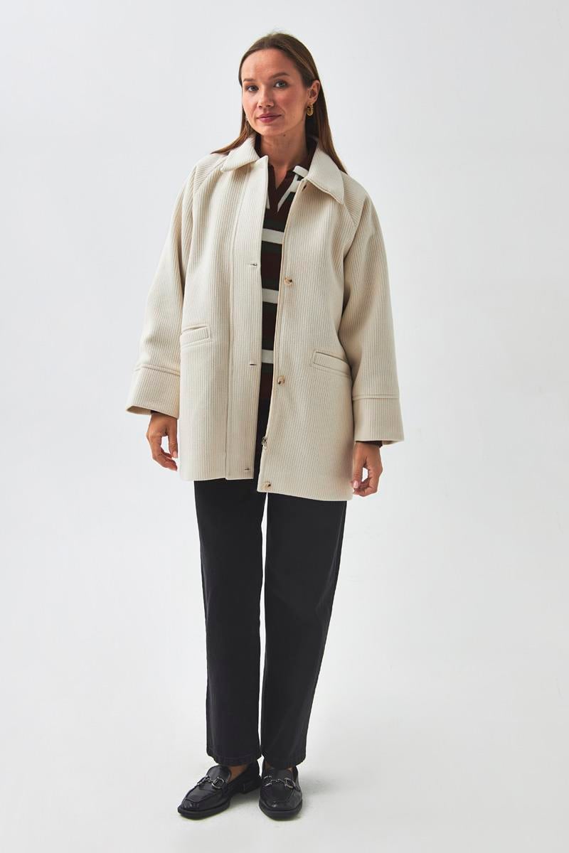 Reglan Kol Kısa Kaban Ekru