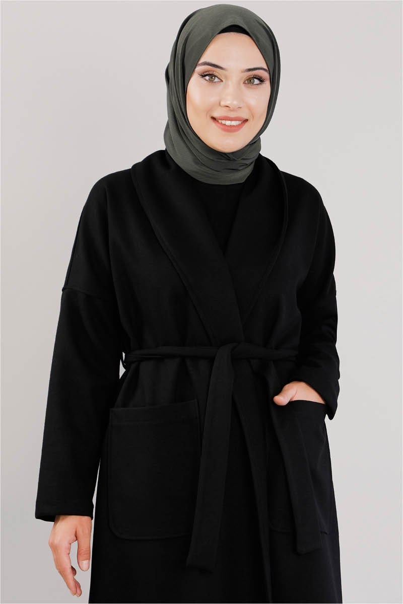 Şal Yaka Kap Siyah