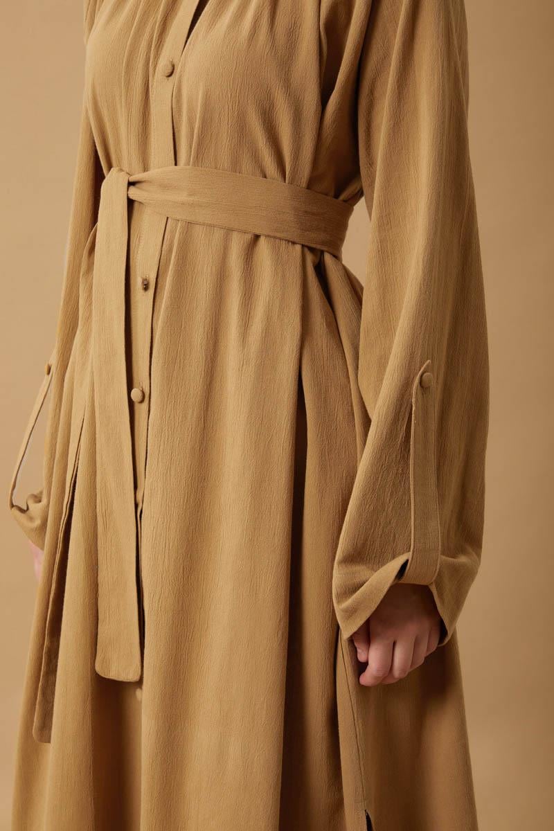 Şile Bezi Tunik Takım Camel