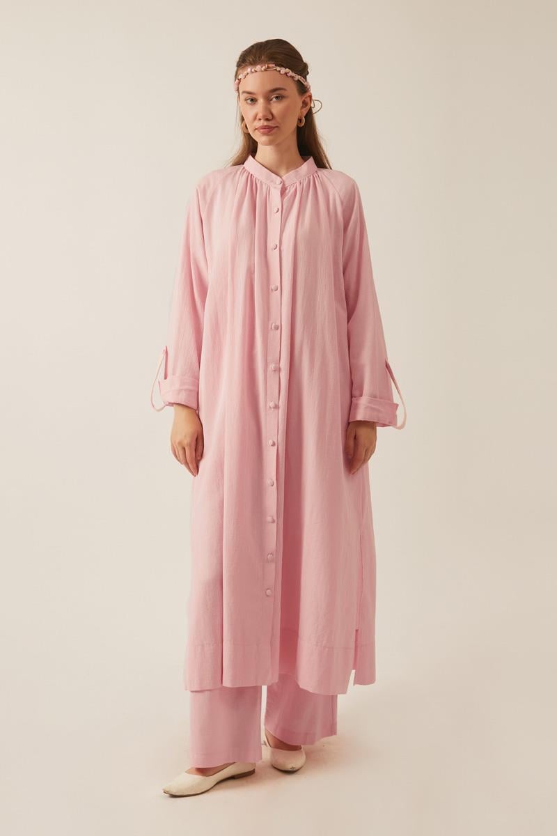 Şile Bezi Tunik Takım Pudra