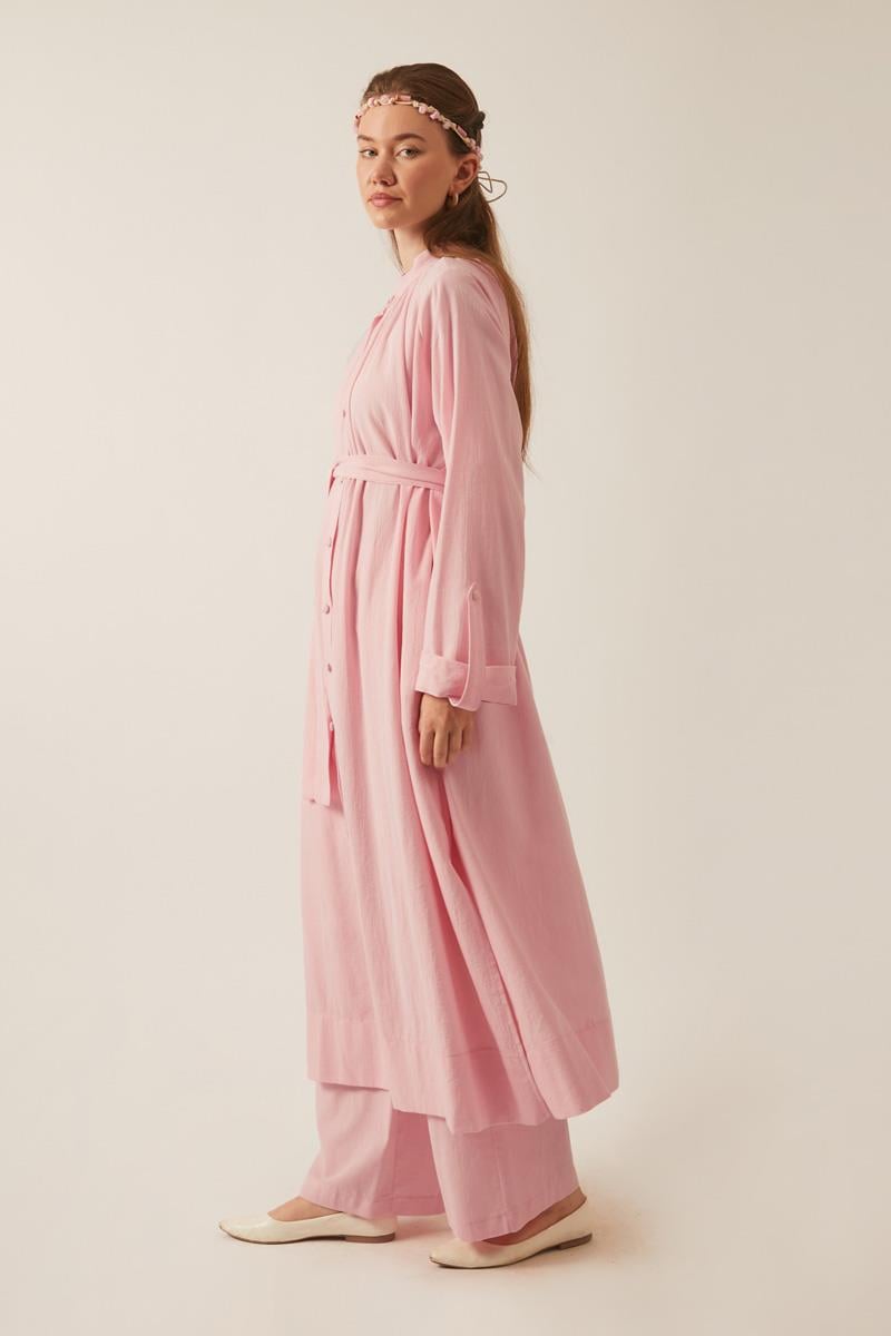 Şile Bezi Tunik Takım Pudra