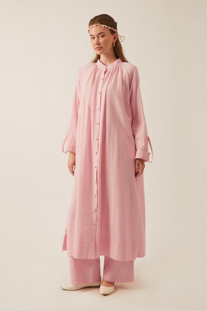 Şile Bezi Tunik Takım Pudra