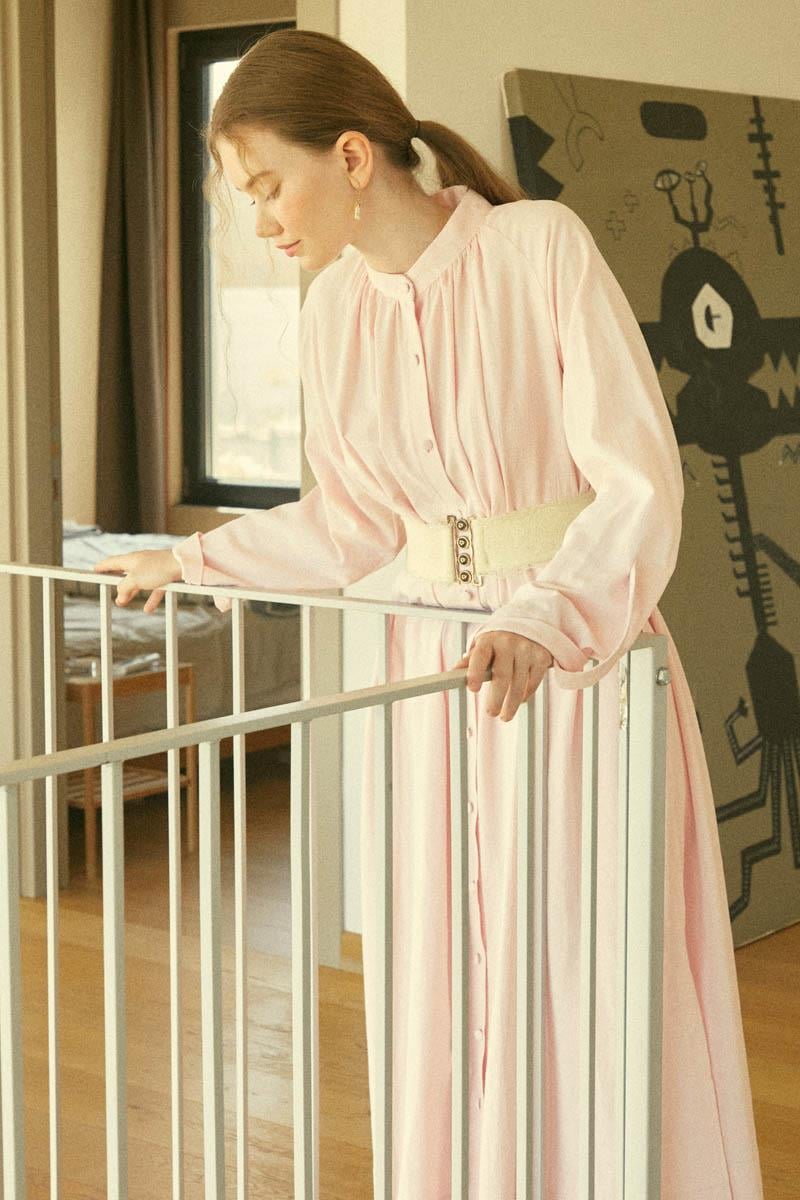 Şile Bezi Tunik Takım Pudra