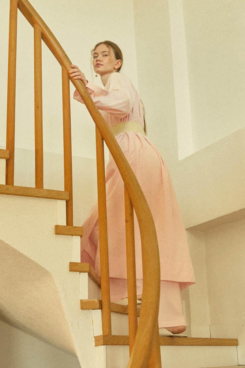 Şile Bezi Tunik Takım Pudra